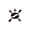 Coffee bean smoke food design symbol logo vector Royalty Free Stock Photo