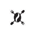 Coffee bean smoke food design symbol logo vector Royalty Free Stock Photo
