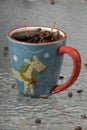 Coffee bean splash Royalty Free Stock Photo