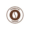 Coffee bean stamp with text premium coffee Royalty Free Stock Photo