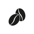 Coffee bean vector icon. Flat design. Isolated. Royalty Free Stock Photo