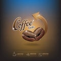 Coffee Bean Vector Template Royalty Free Stock Photo