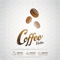 Coffee Bean Vector Template Royalty Free Stock Photo