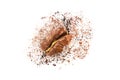 Coffee bean on white background Dispersion Effect