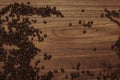 Coffee Beans on Zebrano wood table