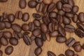 Coffee Beans on Zebrano wood cutting board