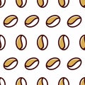 coffee beans abstract seamless pattern. background coffee beans seamless pattern. Royalty Free Stock Photo