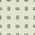 coffee beans abstract seamless pattern. background coffee beans vector Royalty Free Stock Photo