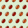 coffee beans abstract seamless pattern. background coffee beans seamless pattern vector Royalty Free Stock Photo