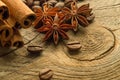 Coffee beans and anise Royalty Free Stock Photo
