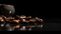 coffee beans background. Ai generated
