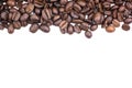 Coffee beans on white background isolated brown caffeine roasted espresso close up bean dark closeup pattern roast mocha grain top Royalty Free Stock Photo