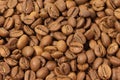 Coffee beans background, texture, pattern. Pile of coffee Royalty Free Stock Photo