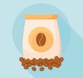 Coffee beans bag vector design Royalty Free Stock Photo