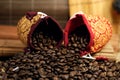 Coffee beans bags Royalty Free Stock Photo