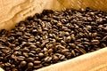 Coffee beans in a basket Royalty Free Stock Photo