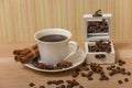 Coffee beans in a box vintage Royalty Free Stock Photo