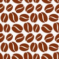Coffee beans brown seamless pattern Royalty Free Stock Photo
