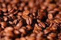 Coffee beans close-up in light Royalty Free Stock Photo