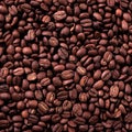 Coffee beans closeup background square format