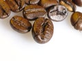 Coffee beans closeup photo.