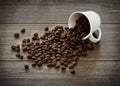 Coffee Beans Cup Background Royalty Free Stock Photo
