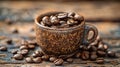 Coffee Beans in a Cup Royalty Free Stock Photo