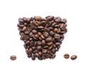 Coffee beans cup Royalty Free Stock Photo