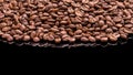 Coffee beans. Dark Roast Coffee whole bean. Food photography. Macro High resolution photo Full depth of field Isolated on black ba