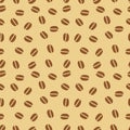 Coffee beans flat design pattern