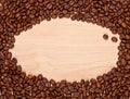 Coffee beans frame Royalty Free Stock Photo