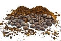 Coffee beans and ground coffee