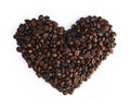 Coffee beans heart Royalty Free Stock Photo