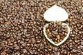 Coffee beans heart-shaped Royalty Free Stock Photo