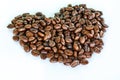 Coffee beans heart Royalty Free Stock Photo