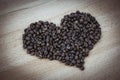 Coffee beans heart