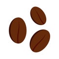 Coffee beans icon, flat style Royalty Free Stock Photo