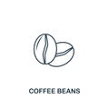Coffee Beans icon. Thin line symbol design from coffe shop icon collection. UI and UX. Creative simple coffee beans icon for web Royalty Free Stock Photo