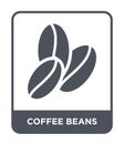 coffee beans icon in trendy design style. coffee beans icon isolated on white background. coffee beans vector icon simple and Royalty Free Stock Photo