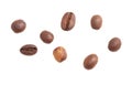 Coffee beans isolated white background Royalty Free Stock Photo