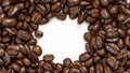 Coffee beans isolated white background Royalty Free Stock Photo