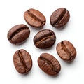 Coffee Beans Isolated on White Background Royalty Free Stock Photo