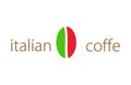 Coffee beans with italian color