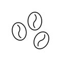 Coffee beans line icon. Editable stroke