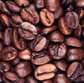 Coffee beans macro background