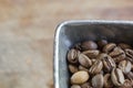 Coffee beans in an old coffee grinder Royalty Free Stock Photo