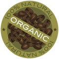 Coffee Beans Organic Label Illustration Royalty Free Stock Photo