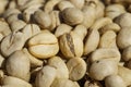 Coffee beans with parchment skin, after the pulp