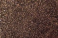 Coffee beans pattern background gold and dark Royalty Free Stock Photo