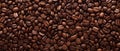 Coffee beans perfectly arranged, exuding their rich aroma